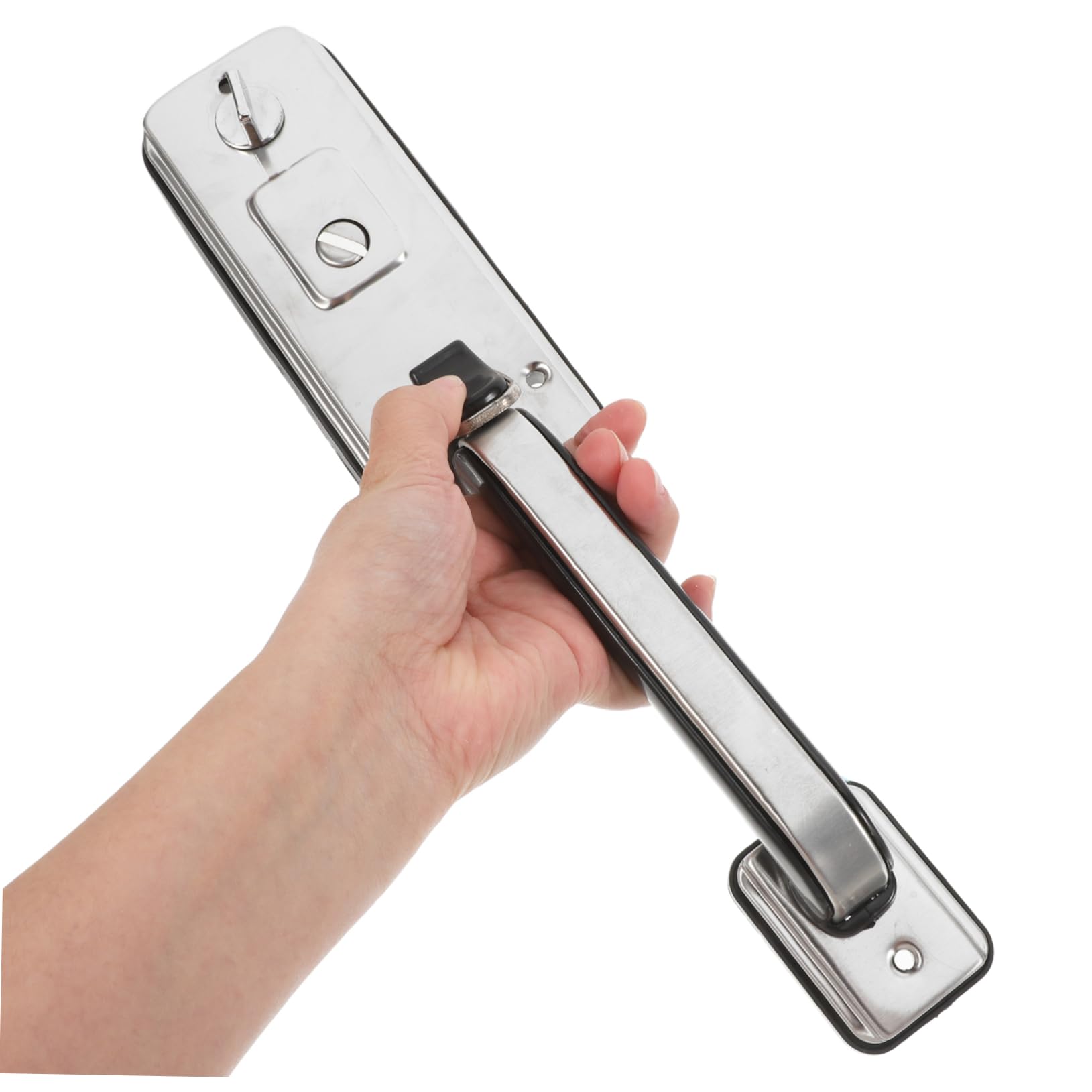 Manija de Puerta Principal con Cerradura Antirrobo de Acero Inoxidable