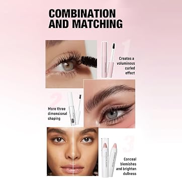 Makeup Starter Kit, Full Cosmetic Set Women, 11-Piece Beginner Beauty, Pink, with Eyeshadow Palette, Lipstick, Mascara, Concealer for Girls, Teens, Parties, Collection Empowers