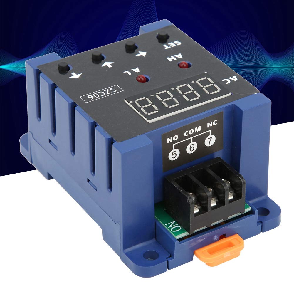 Digitales Wechselstrom-Amperemeter, AC110-220 V Digitales Amperemeter SZD06 mit 0,3-50 A Messbereich Obere untere Grenze, Alarmverzögerungsrelais SZD06 Detec(200A)