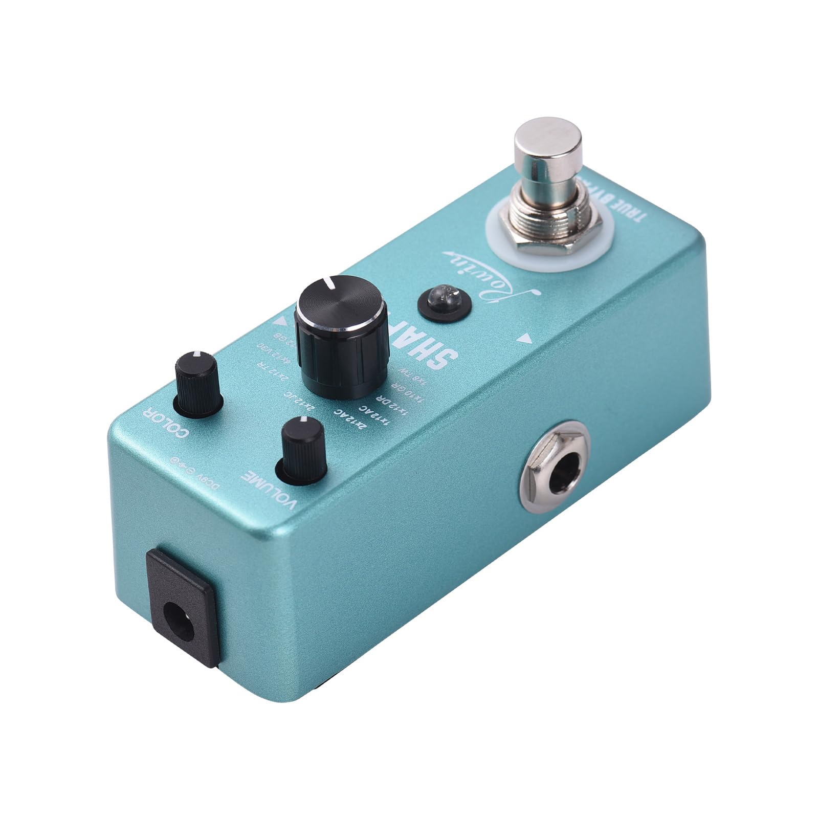 Rowin Pedale Effetti per Chitarra, 11 Modelli, Funzionalità True Bypass Interruttore a Pedale per Chitarristi Elettrici, Prestazioni in Lega di Zinco Ciano