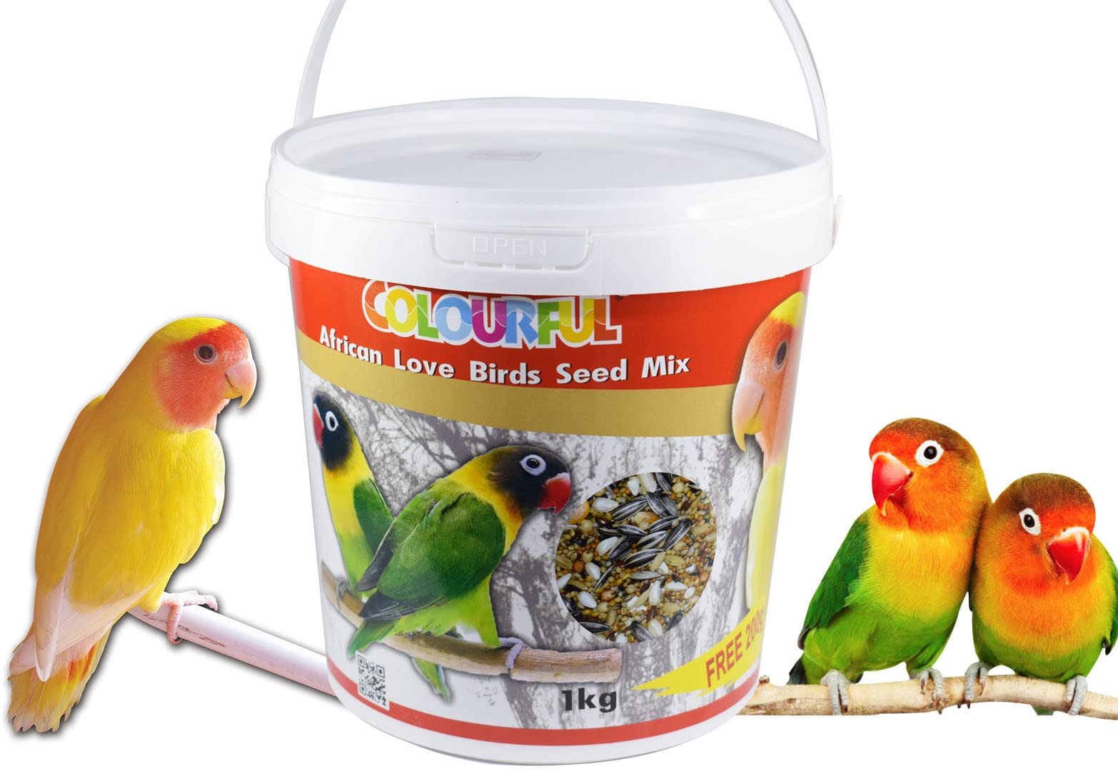 COLOURFUL® - Natural & Healthy Premium Bird Food | Seed Mix (African Love Birds, 1kg+200g Free) (B09Z735WFZ) Amazon Price History, Amazon Price Tracker
