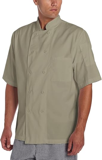 Chef Code Mens Short Sleeve Unisex Classic Chef Coat