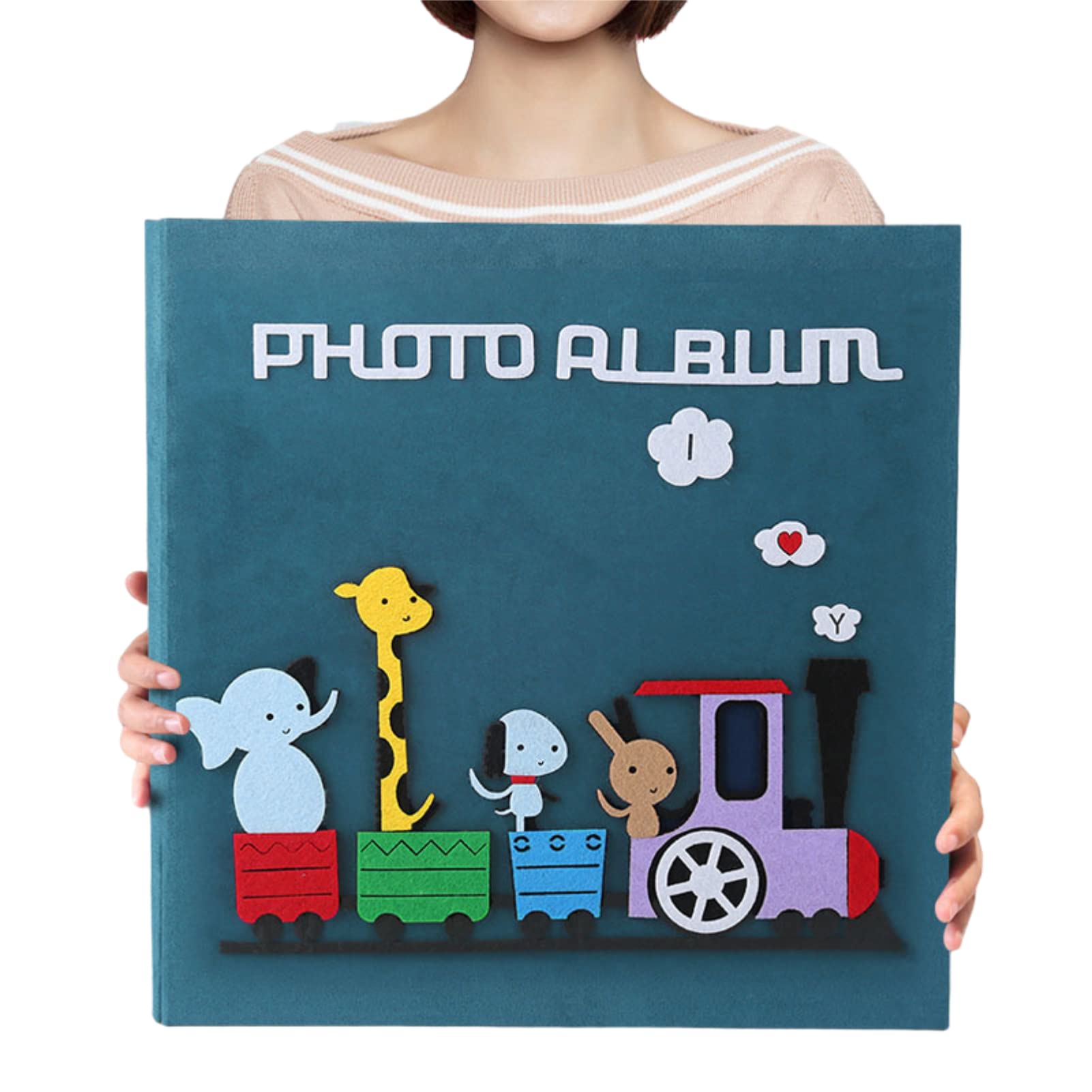 Album fotograficzny dla dzieci, 7-calowy album fotograficzny o dużej pojemności z 300 zdjęciami, wysokiej jakości strona wewnętrzna z folii wysokoprzepuszczalnej PP.