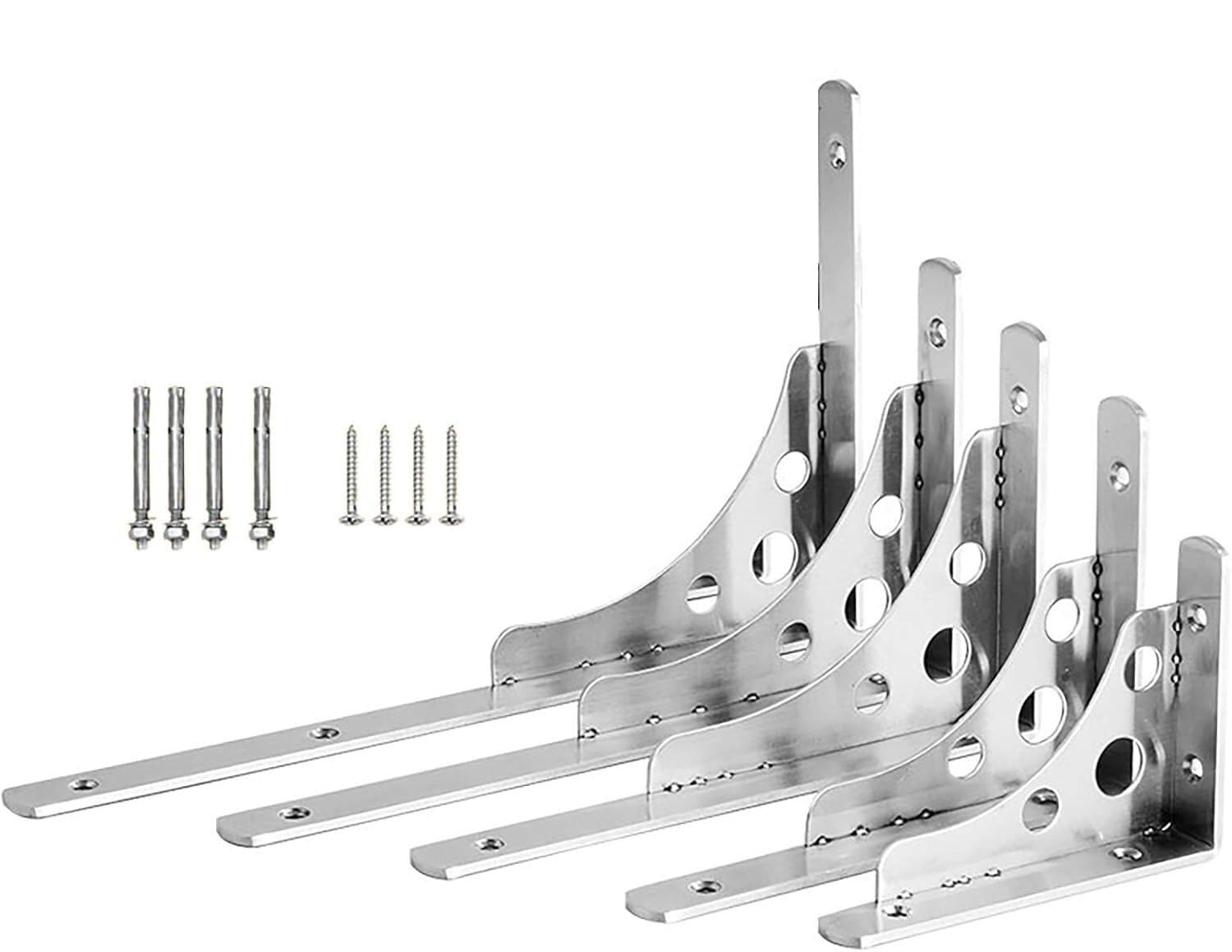 Bracket, 2Pcs Heavy Duty Stainless Steel Solid Shelf Support Corner Brace