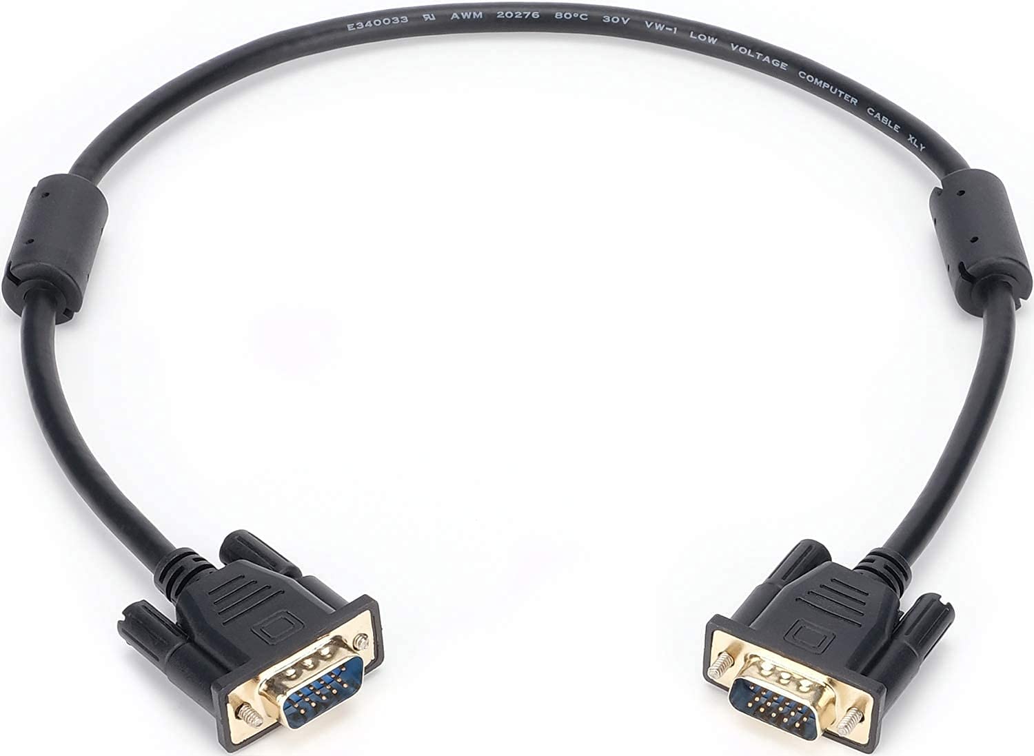 RS VGA to VGA Cable, Standard 15-pin VGA Male to Male Cable with Ferrites (1M Straight/Straight) (B0947277LJ) Amazon Price History, Amazon Price Tracker