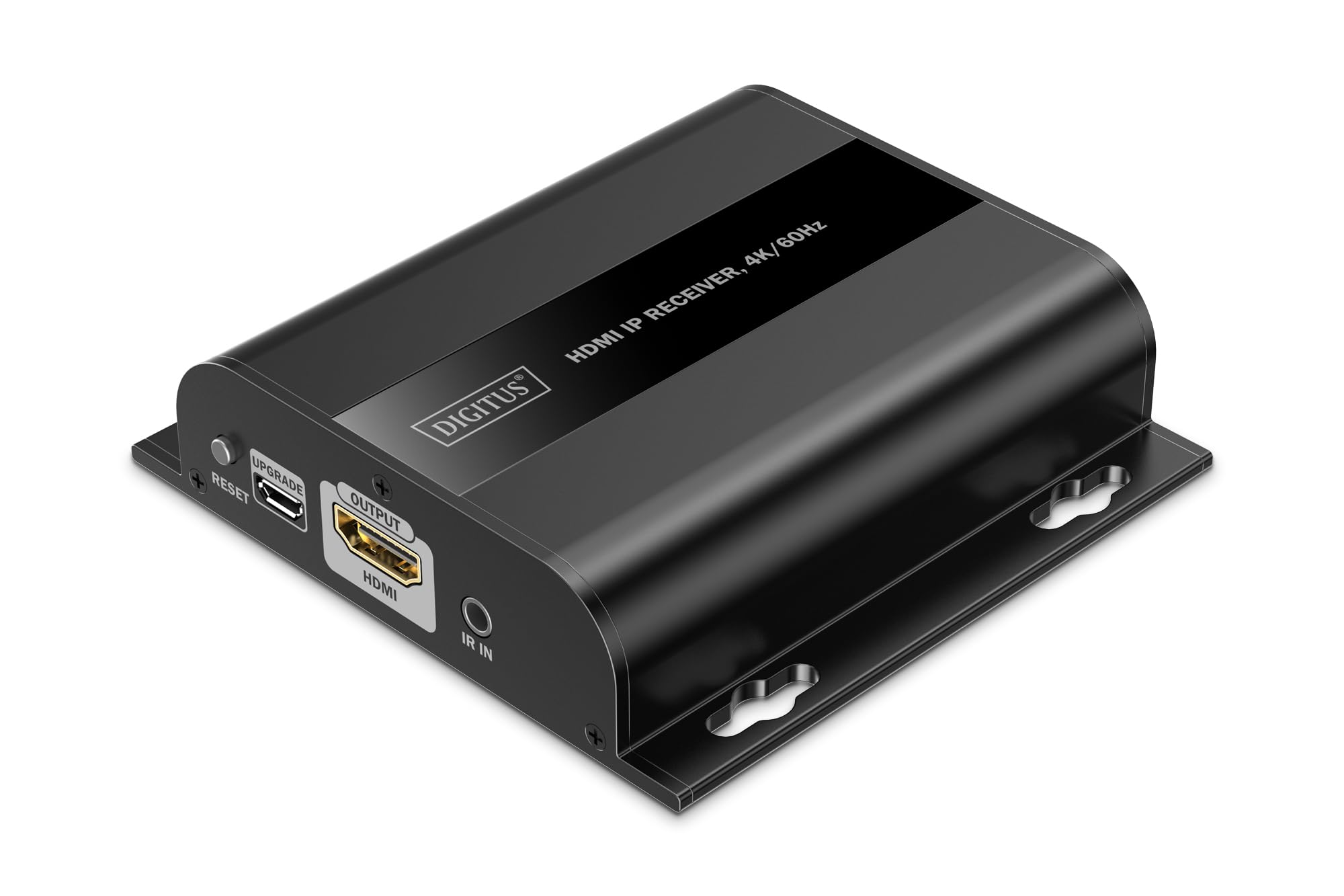 DIGITUS HDMI IP Extender Receiver für DS-55351 – UHD 4k 60Hz – HDMI 2.0 – bis zu 200m Reichweite – Emfängereinheit – Punkt-zu-Multipunkt – CAT 6 – Schwarz