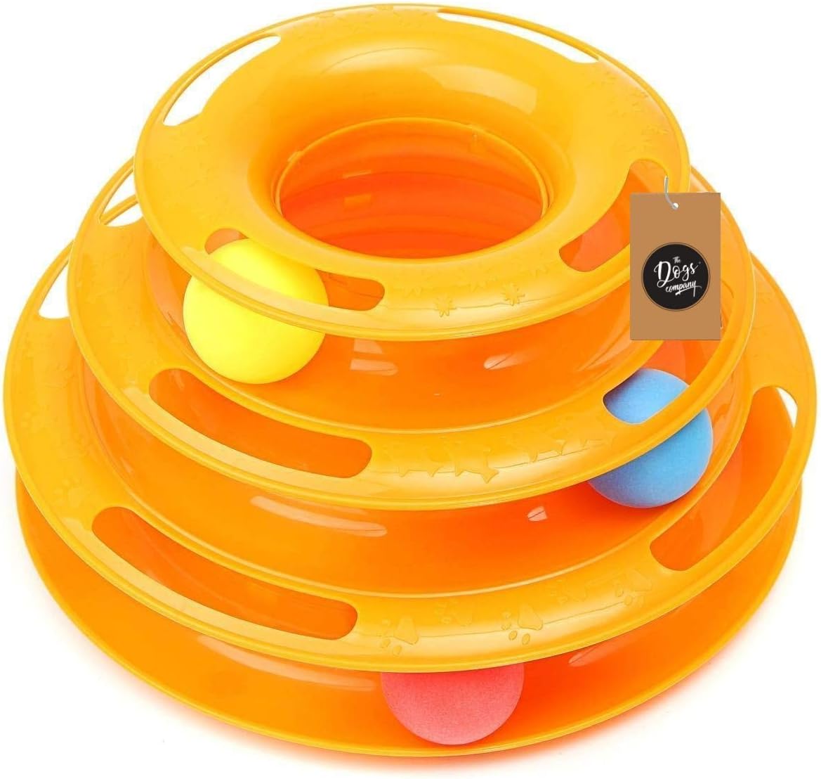 The Pets Company Interactive Tower of Tracks Cat Toy with Balls, Pet Amusement Interactive Board Game Toys for Cats and Kitten, 1 Piece