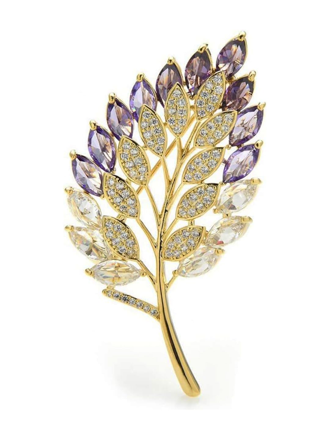 YouBella Jewellery for Women Stylish Celebrity Inspired Leaf Shaped Brooch for Women/Men/Girls/Boys (Purple) (YB_Brooch_154) (B0CF68NL58) Amazon Price History, Amazon Price Tracker
