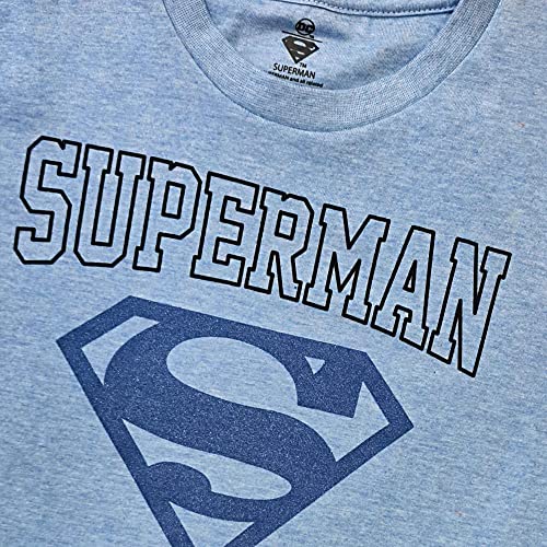 Image of Kidsville Superman Printed Regular Fit Blue Cotton Boy's T-Shirt