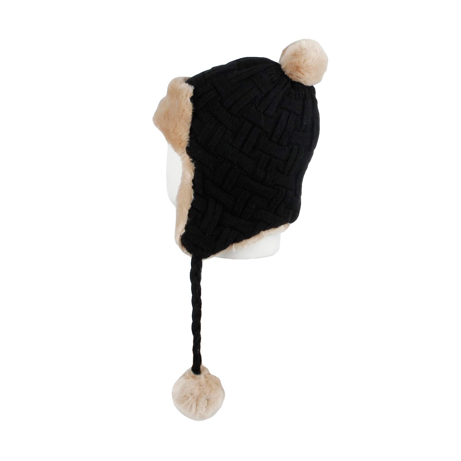 WITHMOONS Gorro de punto trenzado grueso con forro polar FZ70022