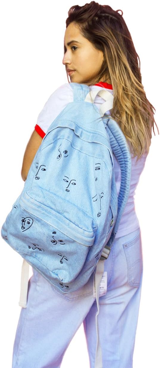 Faces of Love Denim Backpack