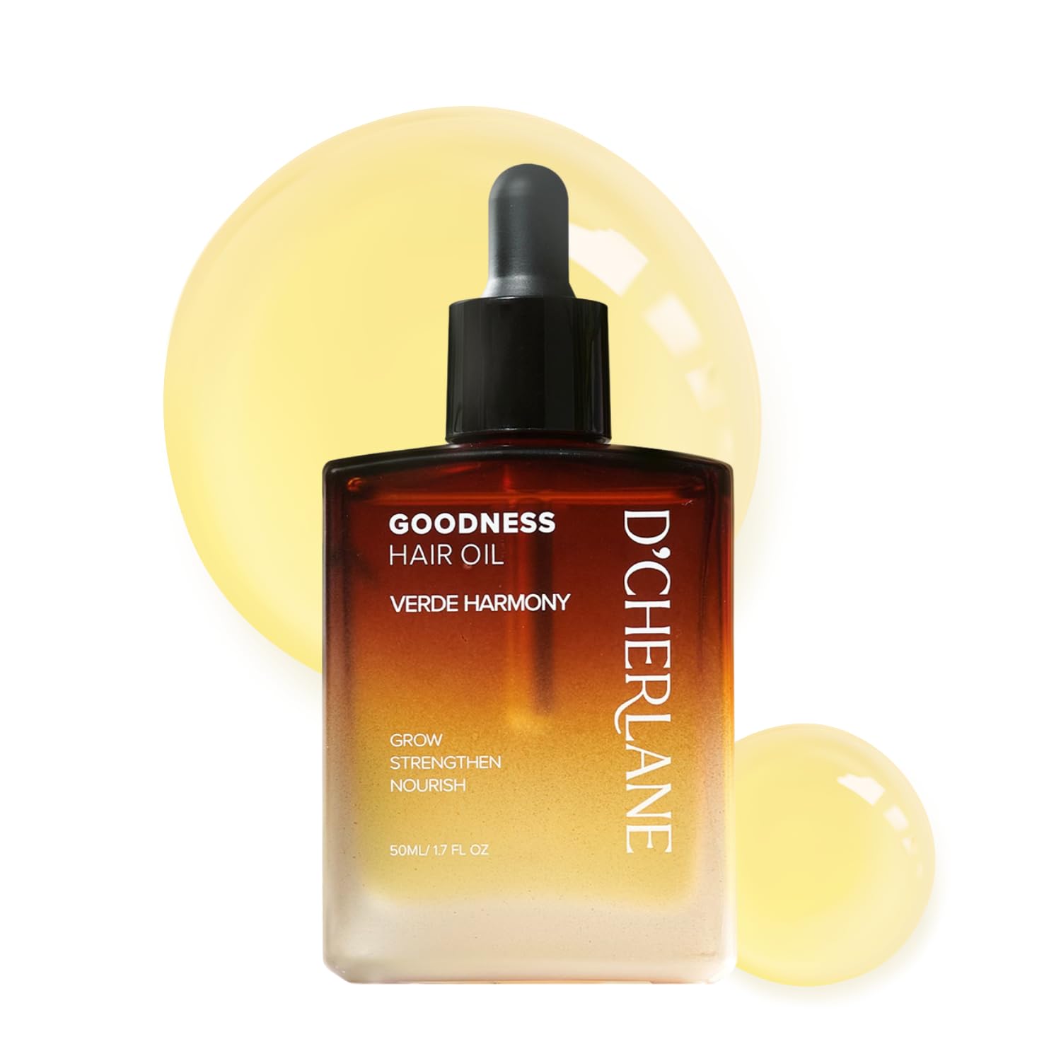 Aceite para el cabello Goodness - Tratamiento para el crecimiento del cabello y el cuero cabelludo profundo con aceites de romero, argán, ricino y coco para todo tipo de cabello - Verde