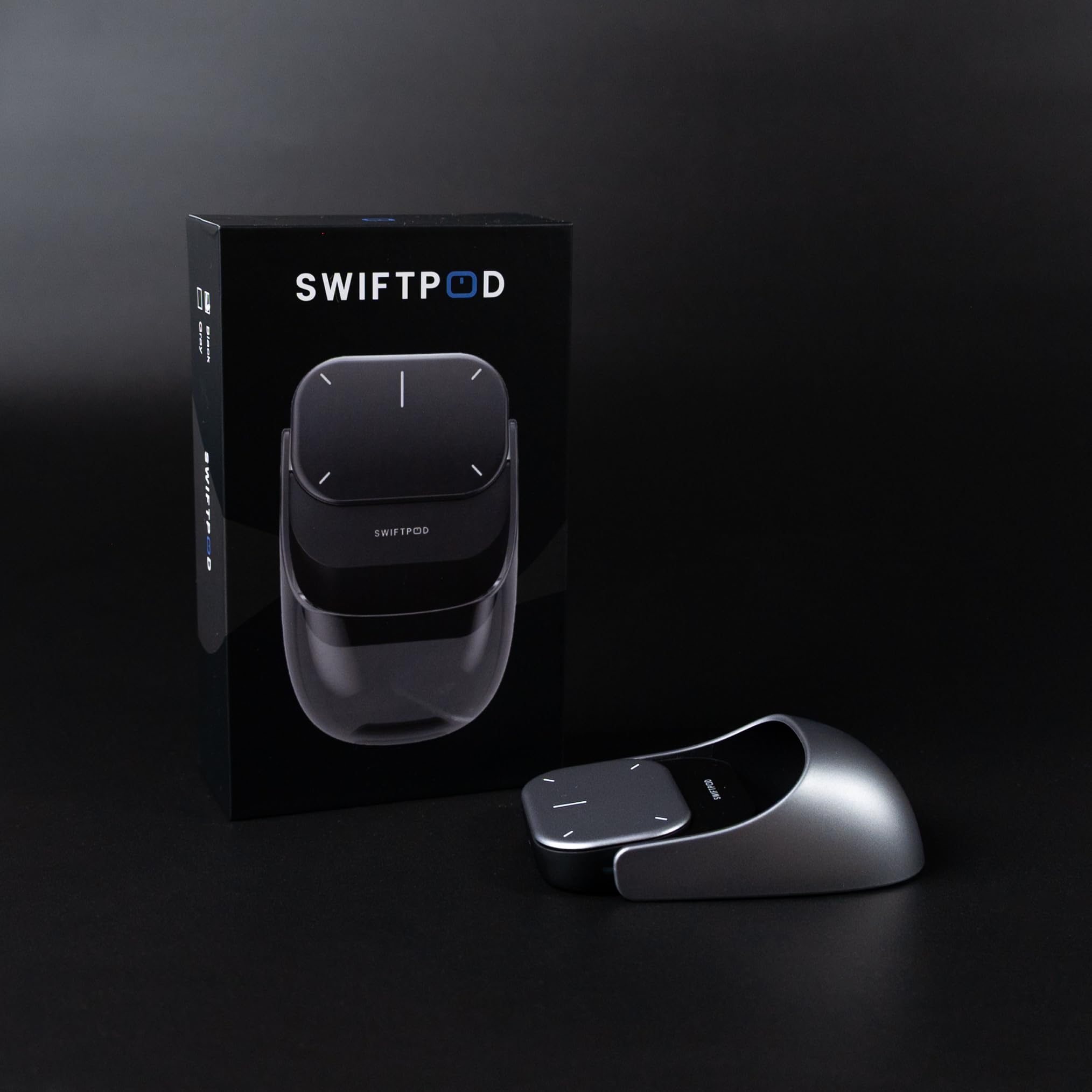 Smart Maus, 3-in-1 Multifunktional mit Touch-Steuerung, Gestensteuerung & Air-Modus – Laser Pointer, Ergonomisch, 30 Tage Akku-Laufzeit, Wireless Präsentationsmaus, Leise, Kabellos (Schwarz)