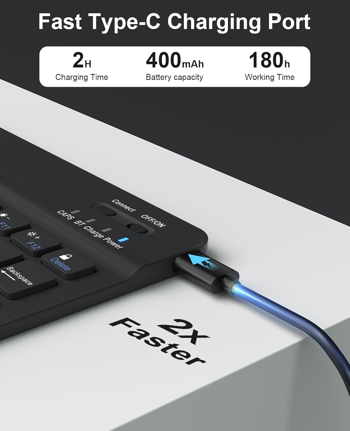 iPad 9th Generation Case with Keyboard, 10.2 inch Slim Smart Case Built-in Pencil Holder Folio Stand Cover Detachable Bluetooth Keyboard for iPad Keyboard Case 9th/8th/7th and iPad Pro 10.5" (Black)