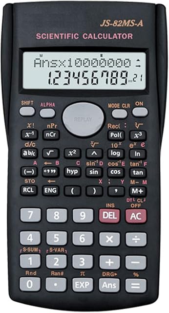 Math Engineering Scientific Calculator Electronic 12 Digits School GCSE Desktop with LCD Double Line Display Function Student Calculator and A-level Examination Suitable For College/Business/Office