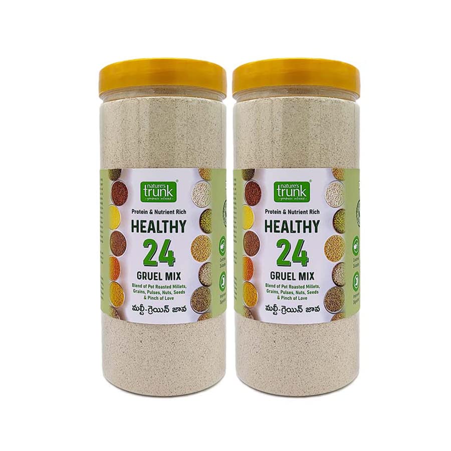 See full amazon price history chart for Natures Trunk – Healthy 24 Gruel Mix | Rich in Fiber, Protein, Calcium & Antioxidants | Benefits Weight loss | Heart & Bone Health | Multigrain Jawa / Porridge Mix | Protein Powder I Pure, Natural, Healthy With No Preservatives -(Pack of 2) (650G E Natures Trunk – Healthy 24 Gruel Mix | Rich in Fiber, Protein, Calcium & Antioxidants | Benefits Weight loss | Heart & Bone Health | Multigrain Jawa / Porridge Mix | Protein Powder I Pure, Natural, Healthy With No Preservatives -(Pack of 2) (650G E (B0BQMMX7NR) Amazon Price History, Amazon Price Tracker