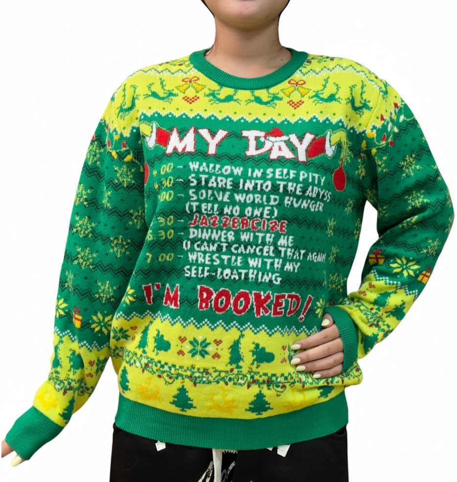 MorgaLithon Ugly Christmas Sweater 2025 – Knitted Sweater – Xmas Ugly Sweatshirt – Gifts for Christmas