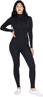 American Apparel Women's Cotton Spandex Long Sleeve Turtleneck Catsuit