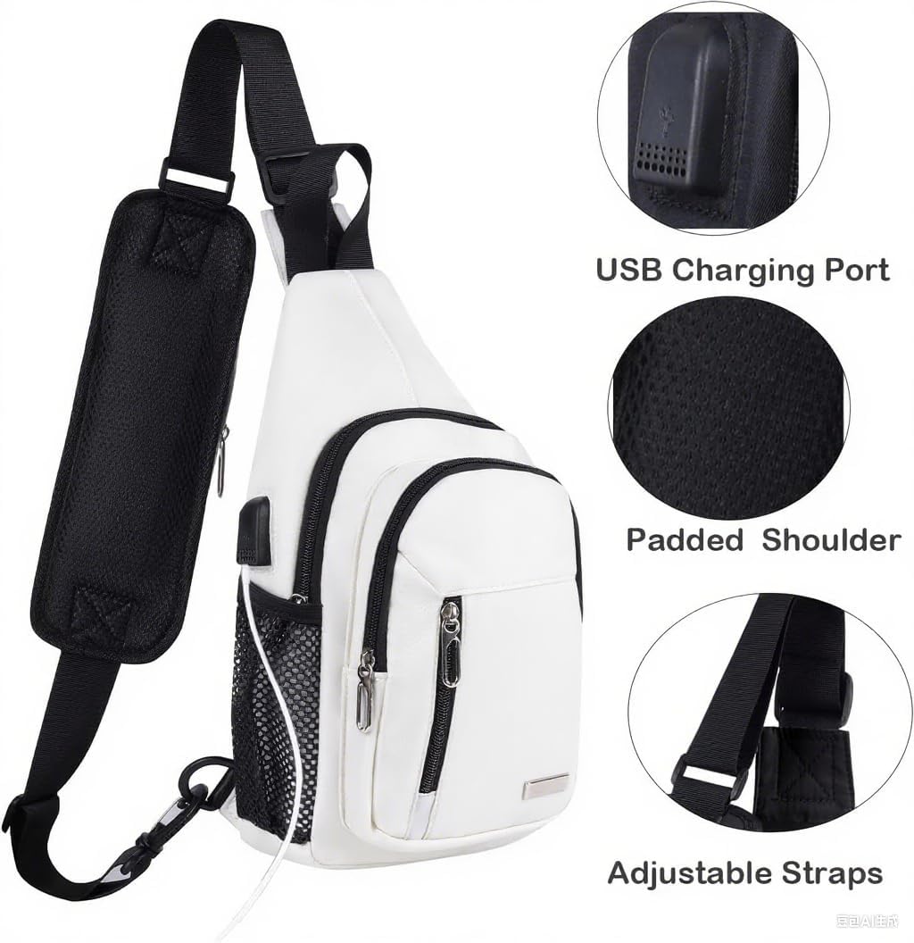 JENAGREEN Sling Backpack Crossbody Sling Bag, Cross Bag Adjustable Travel Hiking Essentials Casual Daypack Multipurpose Chest Bag Purse for Women Men - Image 6