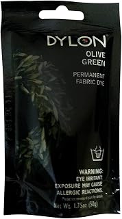 Dylon 87034 Permanent Fabric Dye, Olive Green, 1.75-Ounce