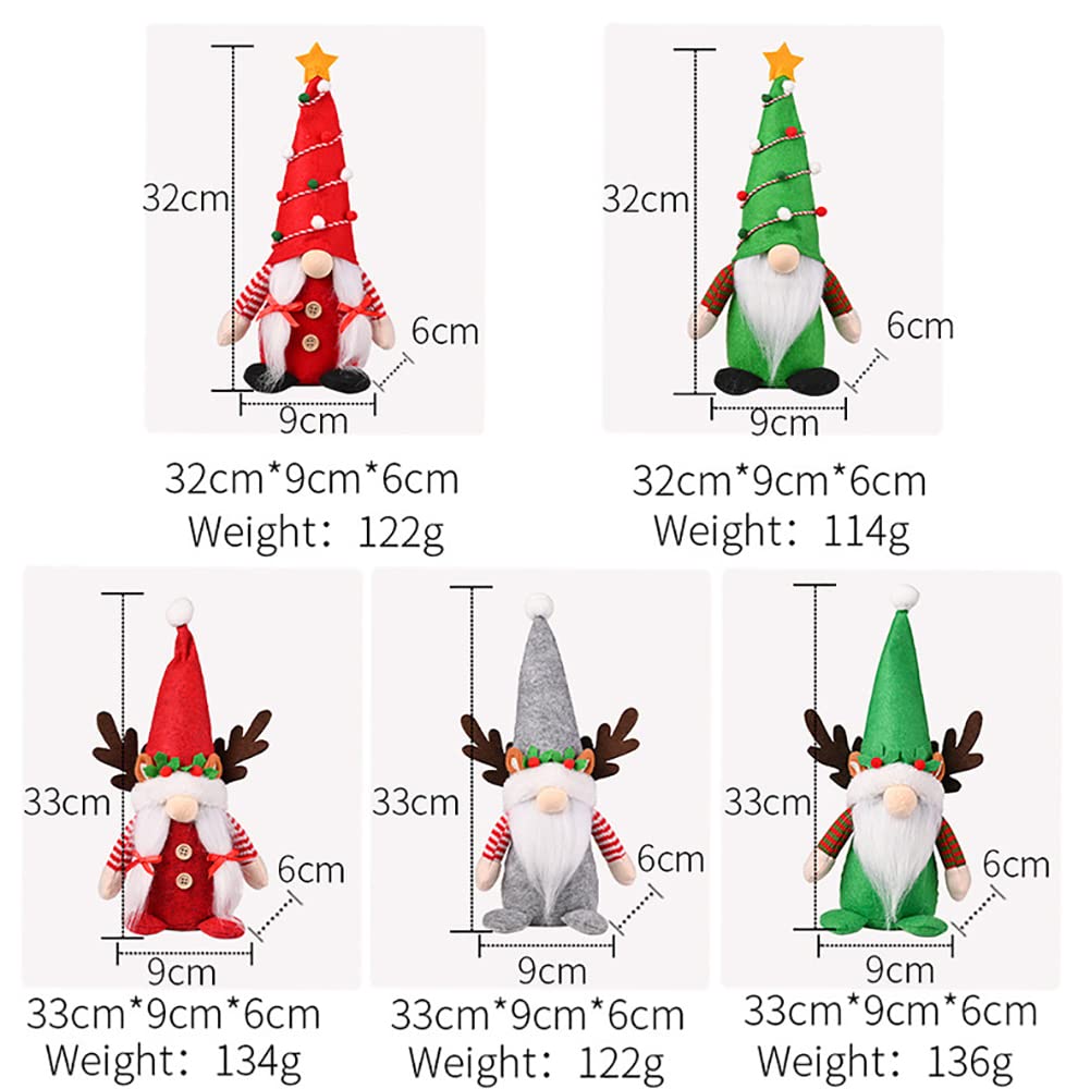 Ozdoby świąteczne gnomy do domu, 5 paczek ręcznie robionych szwedzkich ozdób Tomte Gnome skandynawski święty elf, dekoracje świąteczne Home Decor #12/780