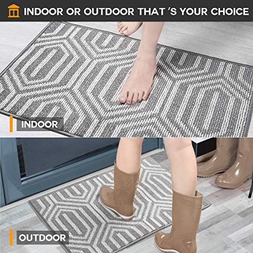 image for hicorfe Indoor Doormat,Front Back Door Mat Rubber Backing Non Slip Doo