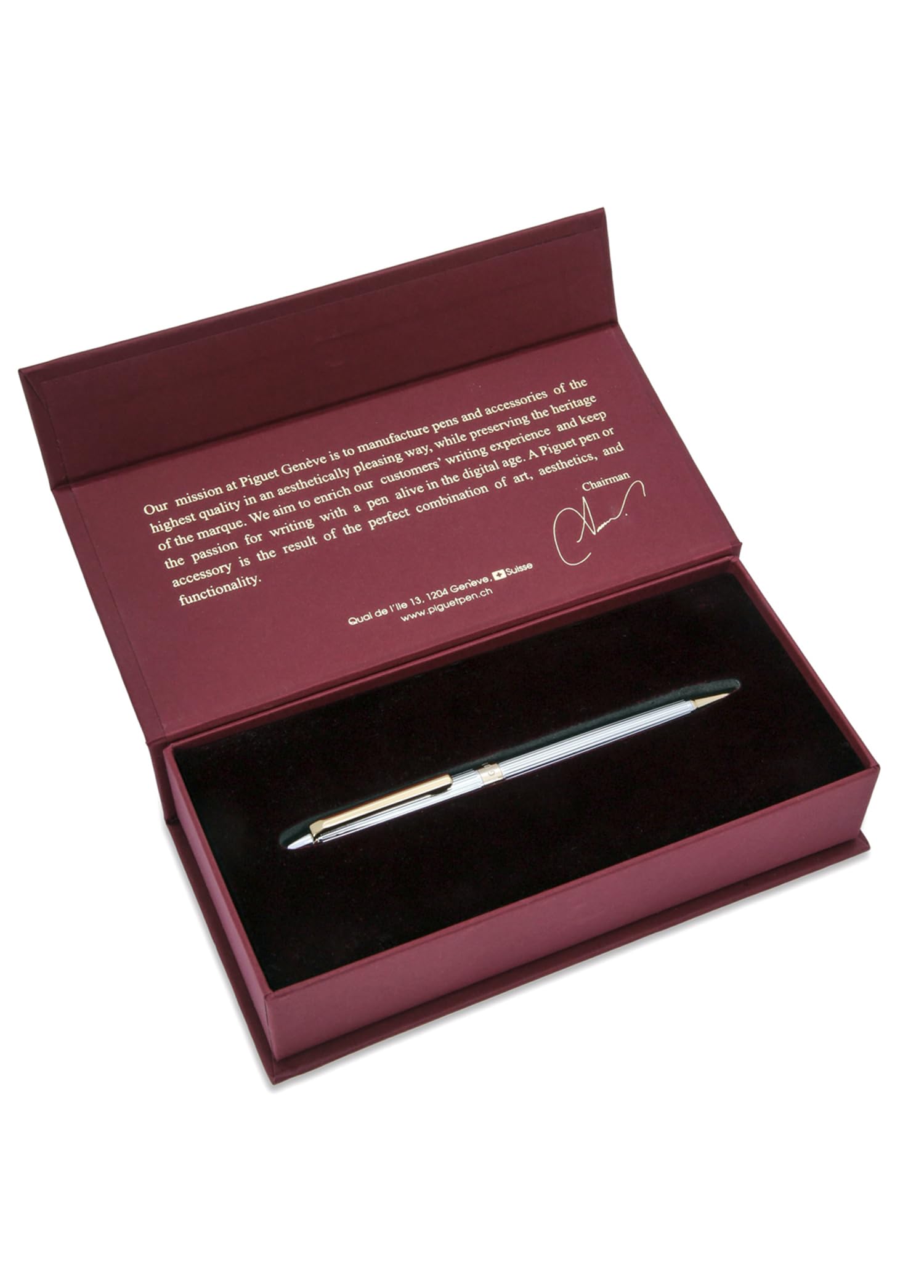 Piguet Genève - Lüks ve Ergonomik Tükenmez İmza Kalemi - Sigma Serisi - Mavi Mürekkep - Premium Hediye Kutulu (Deluxe)