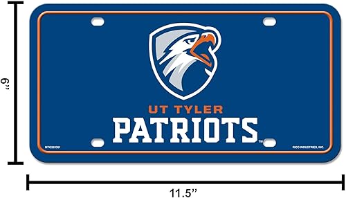 Miniatura 187 de NCAA etiqueta de metal para auto, negro