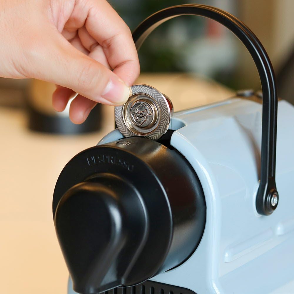 Cápsula de café recargable de acero inoxidable, cápsula de café reutilizable