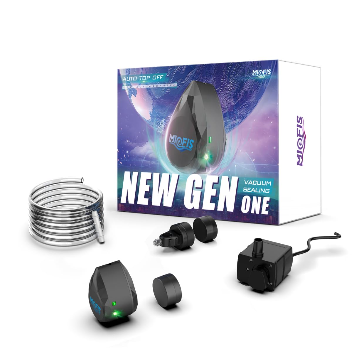 Miofis ATO Auto Top Off System for Saltwater Aquarium NewGen One Long Life Design with Dual Optical Sensor for Both Reef and Fresh Tanks (NG ONE)