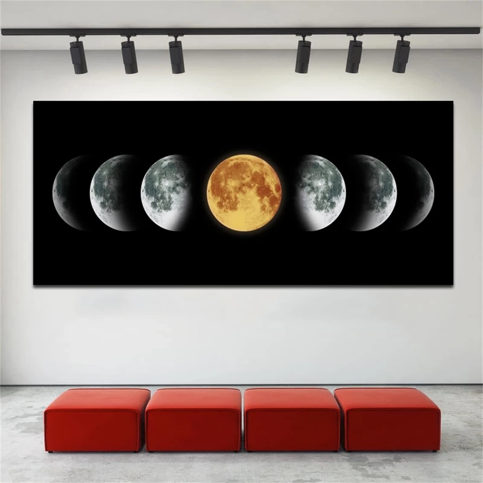 DIY zestawy do malowania diamentami 5D, pełne wiertło diamentowy obraz dla dorosłych i dzieci, kryształ górski haftowanie obrazy do dekoracji ścian domu - 70 x 140 cm / 27 x 55 cali (księżyc)