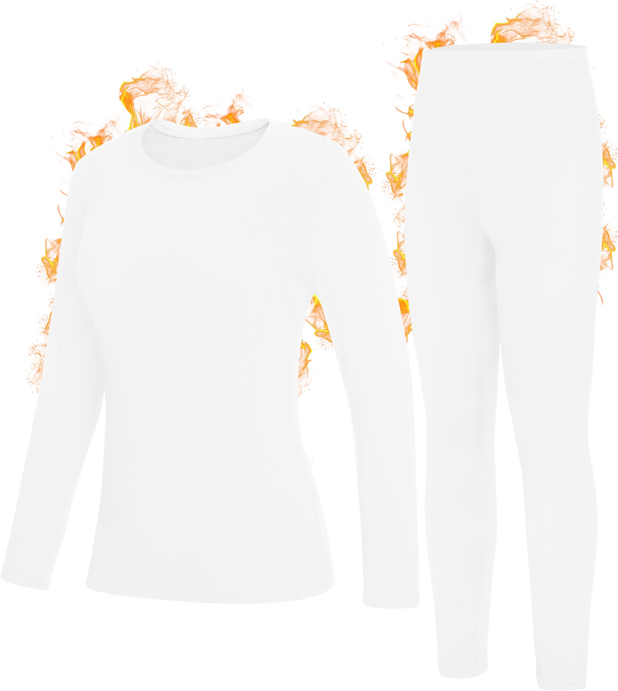 Roadbox Thermal Underwear Set for Women Fleece Lined Long Johns Base Layer
