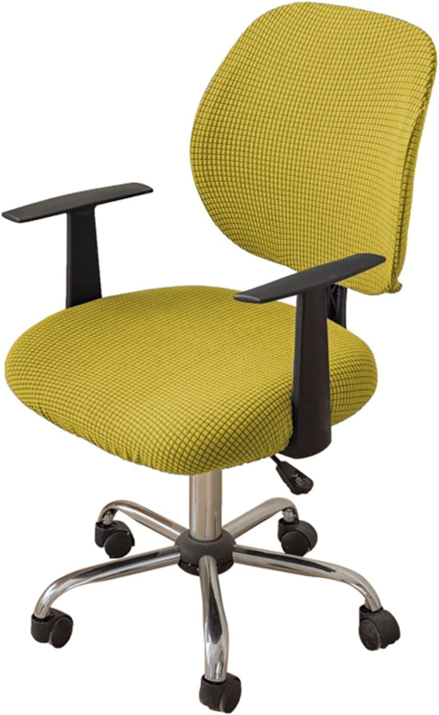 Office Chair Cover,Chair Protectors Computer Chair Covers, ,Split Stretch Spandex Seat Slipcover,Corn Silk Fabric Removable Washable Rotating Swivel Chair Protective Covers(No Chair),Blue,10PCS ( Colo