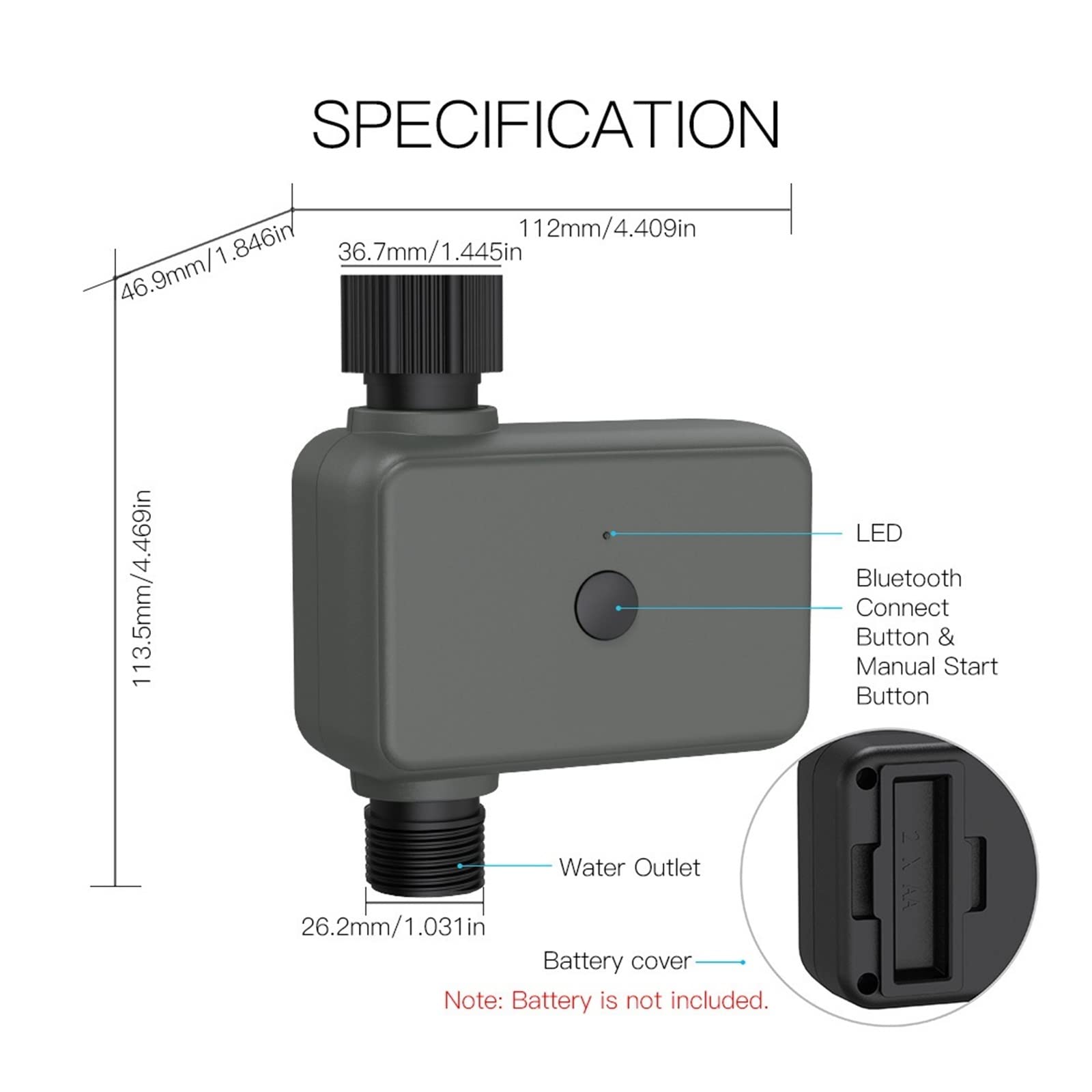 Valvola dell'acqua di controllo WIFI di spegniment di irrigazione con timer automatico Ritardo for pioggia Timer di irrigazione programmabile con irrigazione automatica e manuale Prevenire perdite di