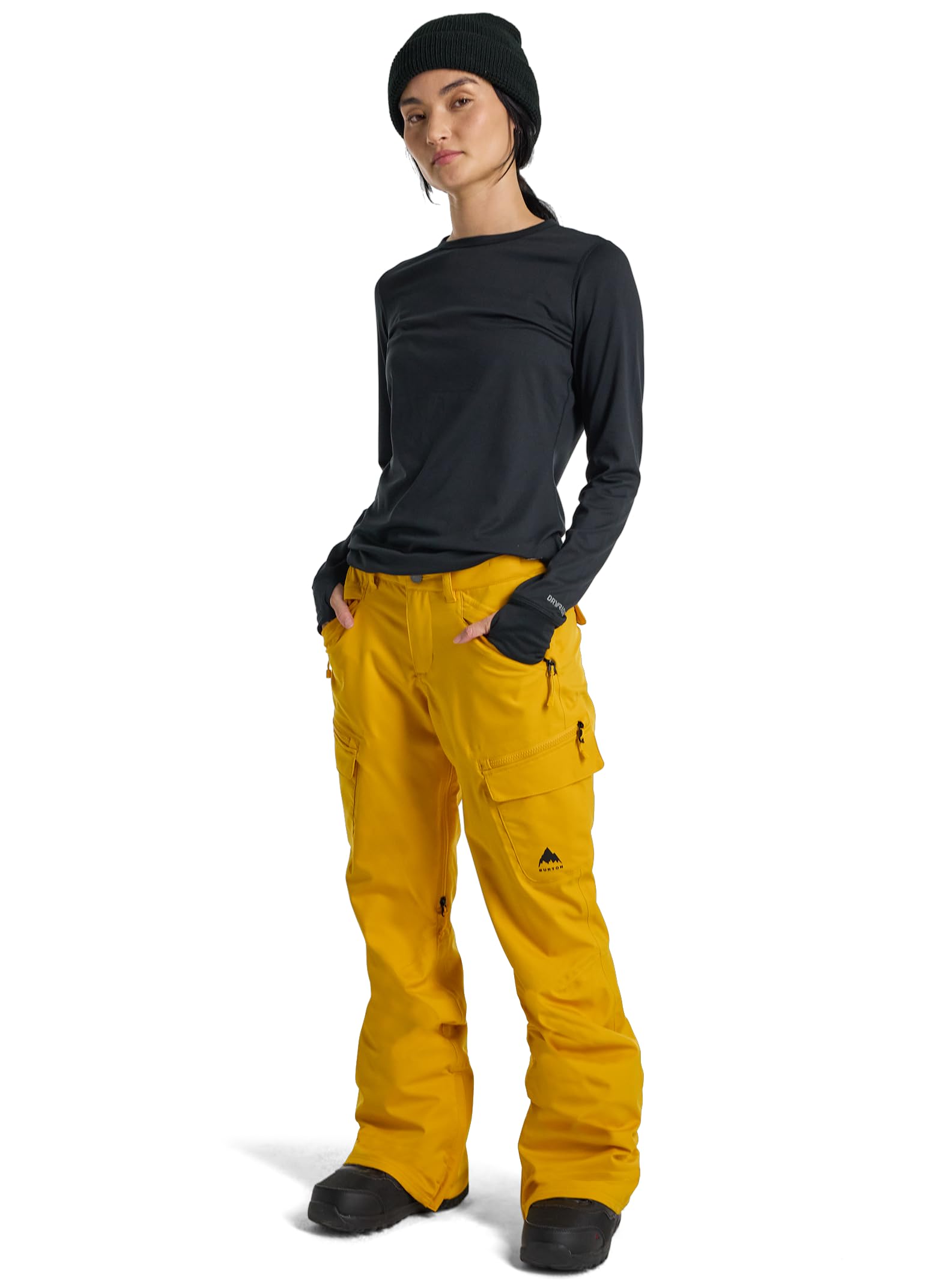 Burton Women's Gloria 2L Stretch Pants, Goldenrod, M Yellow