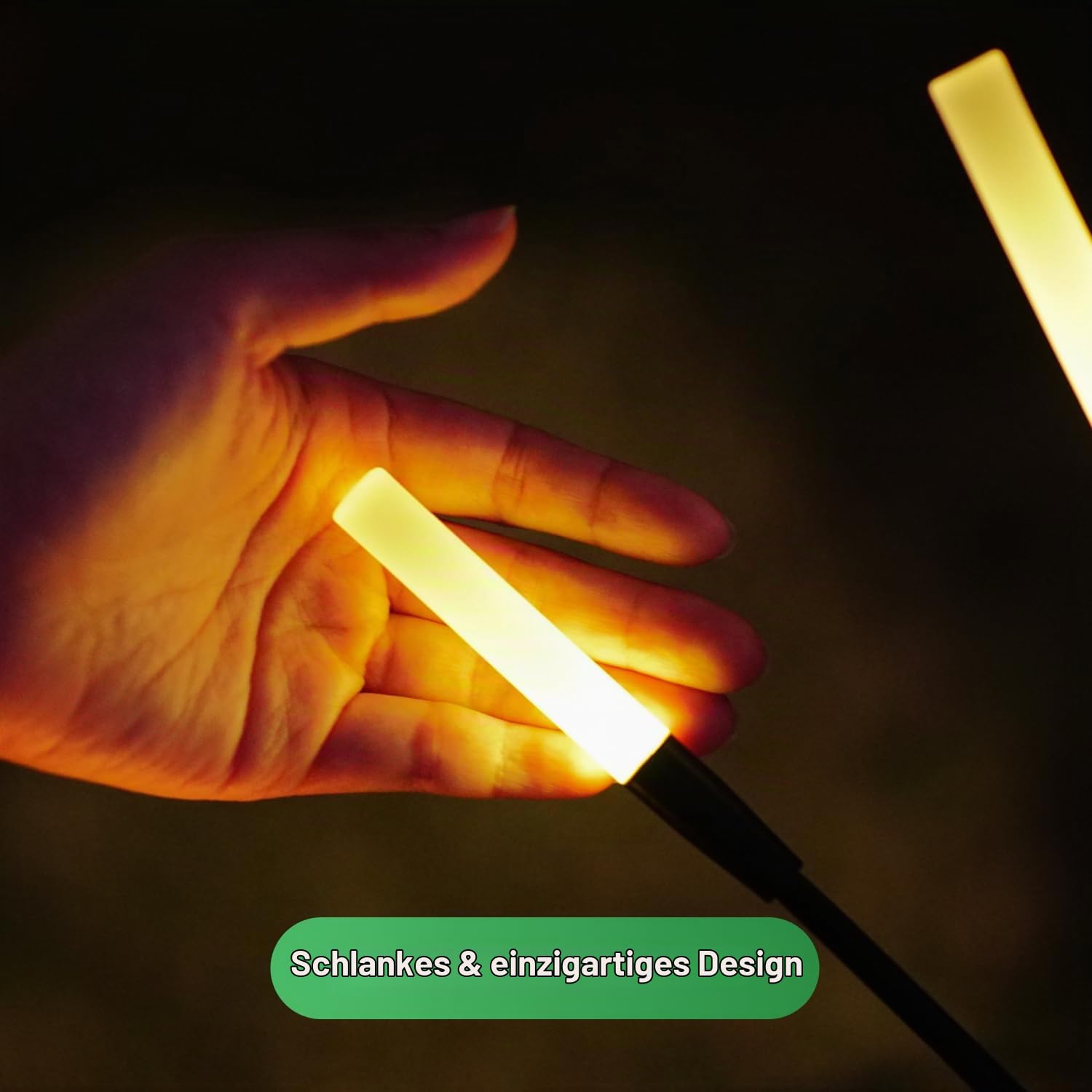 Nanoleaf Solarlampen für Außen Garten (2er Set) mit Fernbedienung, 8 adressierban warmweißem/multicolor LEDs, Firefly Solarlicht, Timer & Szenen, IP65 wasserdicht, Gartenlichter für Weg, Hof, Terrasse