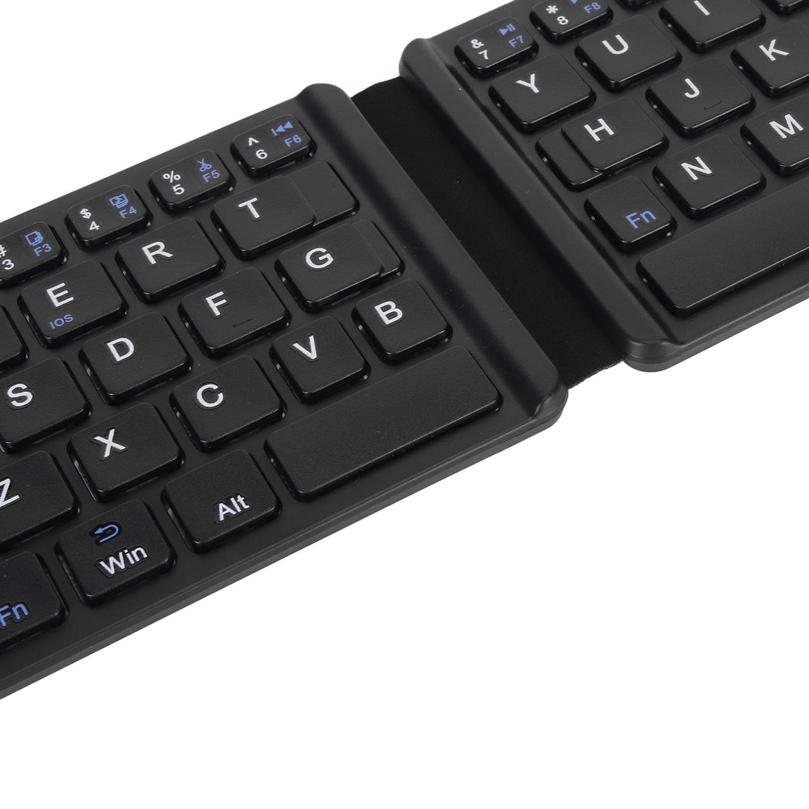 Jectse Tastiera Bluetooth pieghevole – Tastiera pieghevole ultra sottile con cavo USB, portatile wireless per laptop, tablet, smartphone (Hoary)