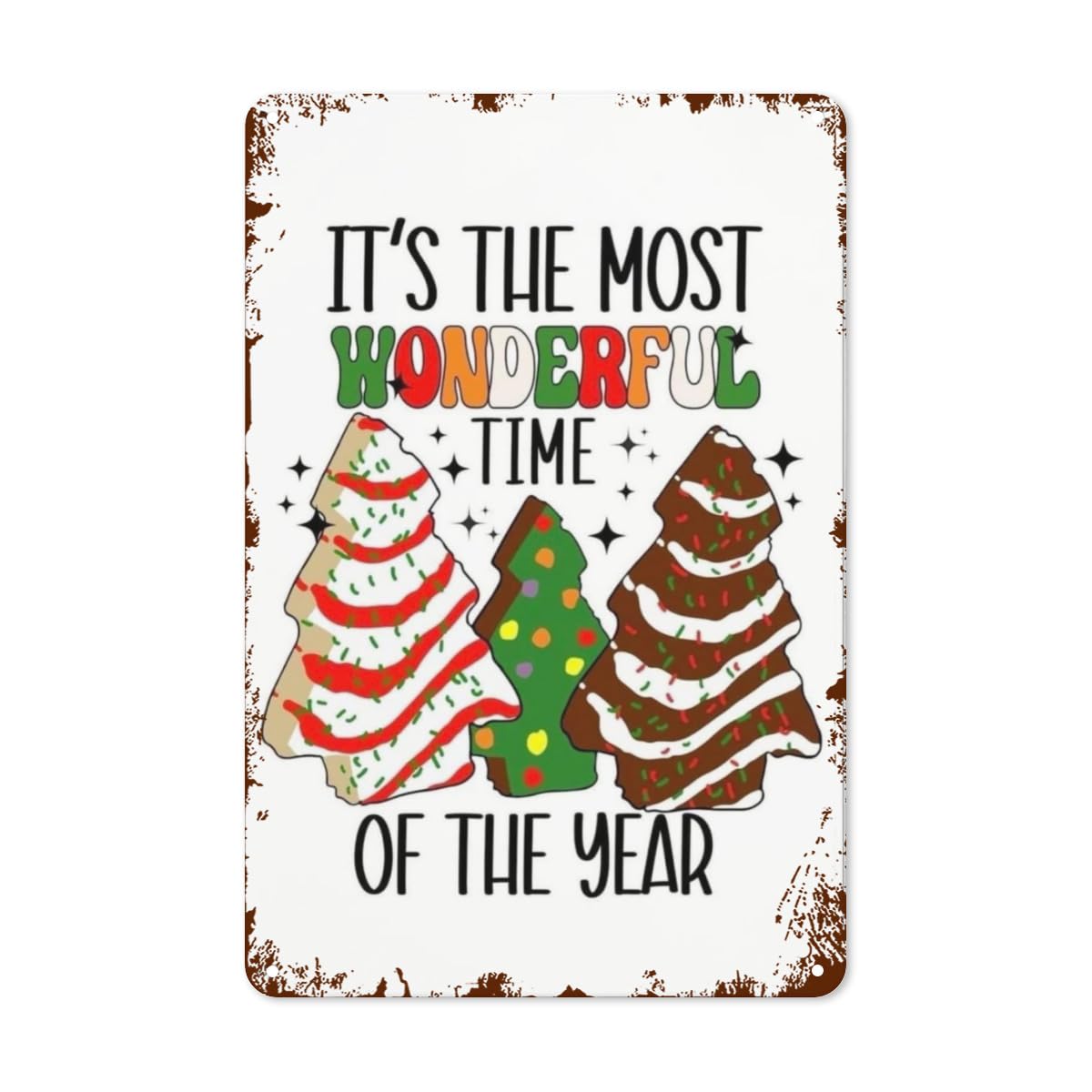 peiyeety Merry Christmas Vintage Metal Tin Sign it's the most wonderful time of the year Santa Claus wall decoration for home cafe bar 8 x 12 Inch