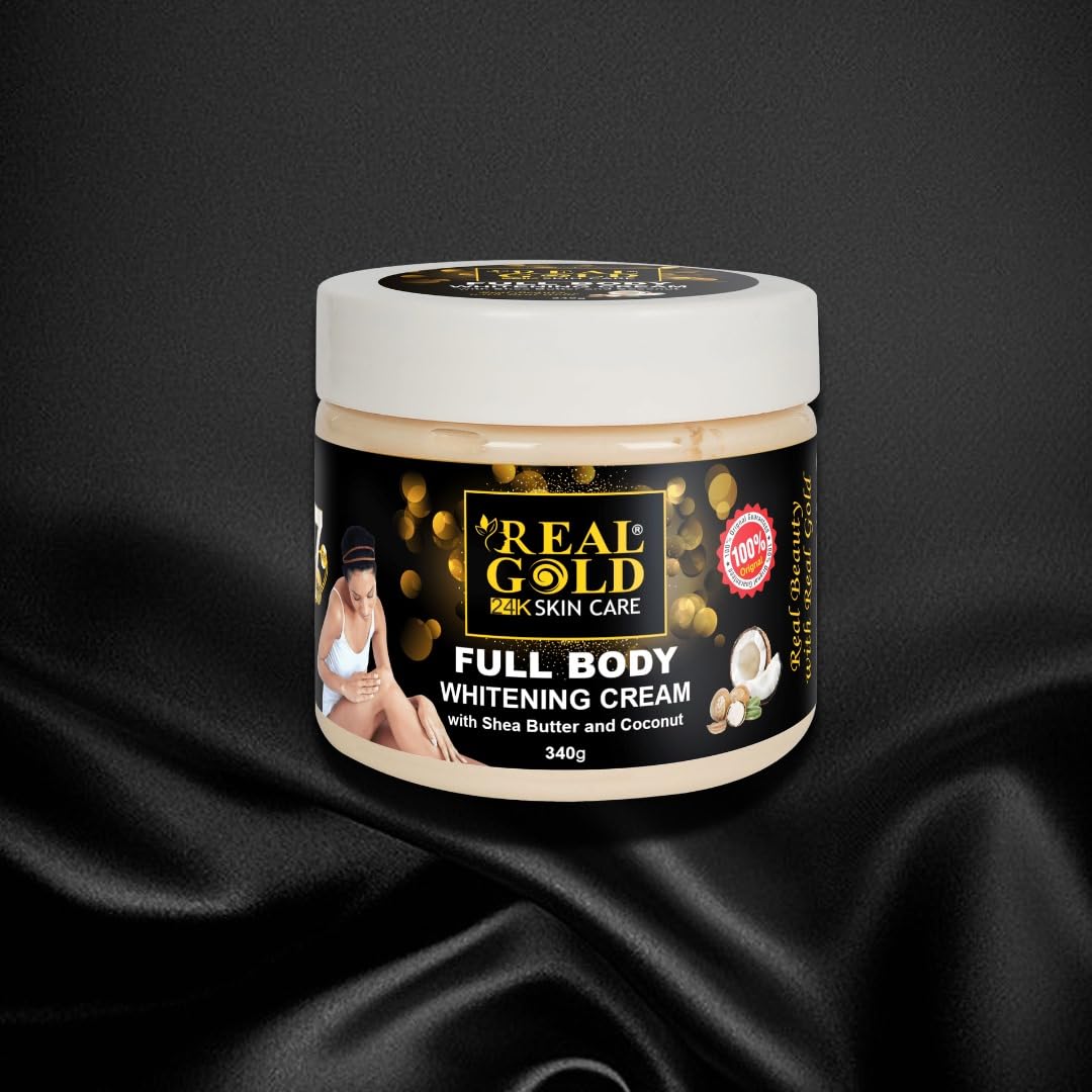 REAL GOLD 24K SKIN CAREFull Body Whitening Cream with Shea Butter (340 g)