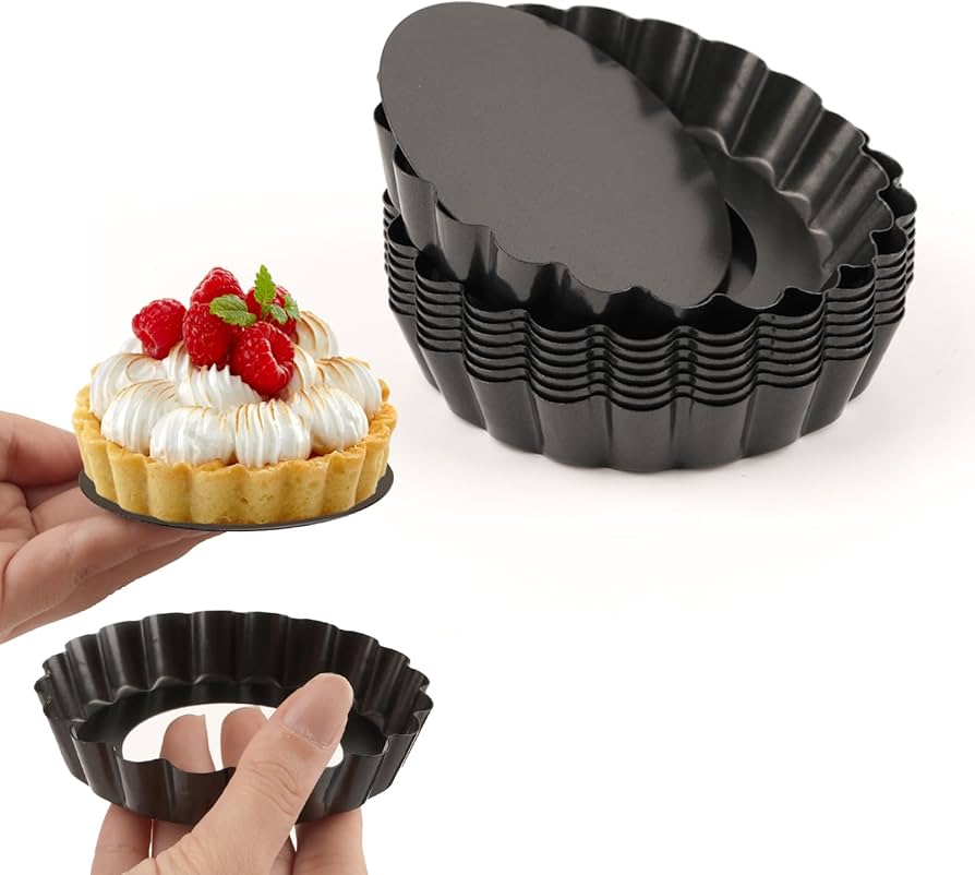 タルト型まとめて Amazon | Niesporek タルト型 底取れ 直径8cm 10個セット お菓子型