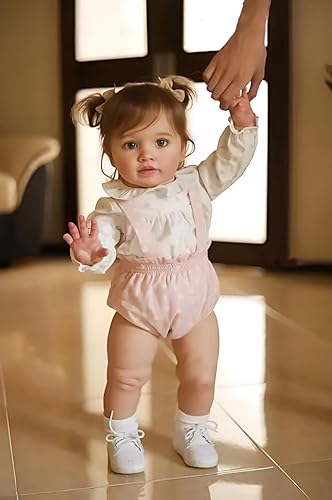 26 Inch Reborn Toddler Baby Doll Princess Girl Realistic Newborn Doll Silicone Soft Vinyl Real Looking Reborn Baby Doll Toy Lifelike Set for Kids