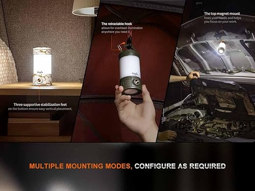 Miniatura 4 de Fenix CL26R Pro - Linterna de campamento de mármol blanco, 650 lúmenes brillante, recargable USB-C, compacta y portátil, perfecta para huracán,