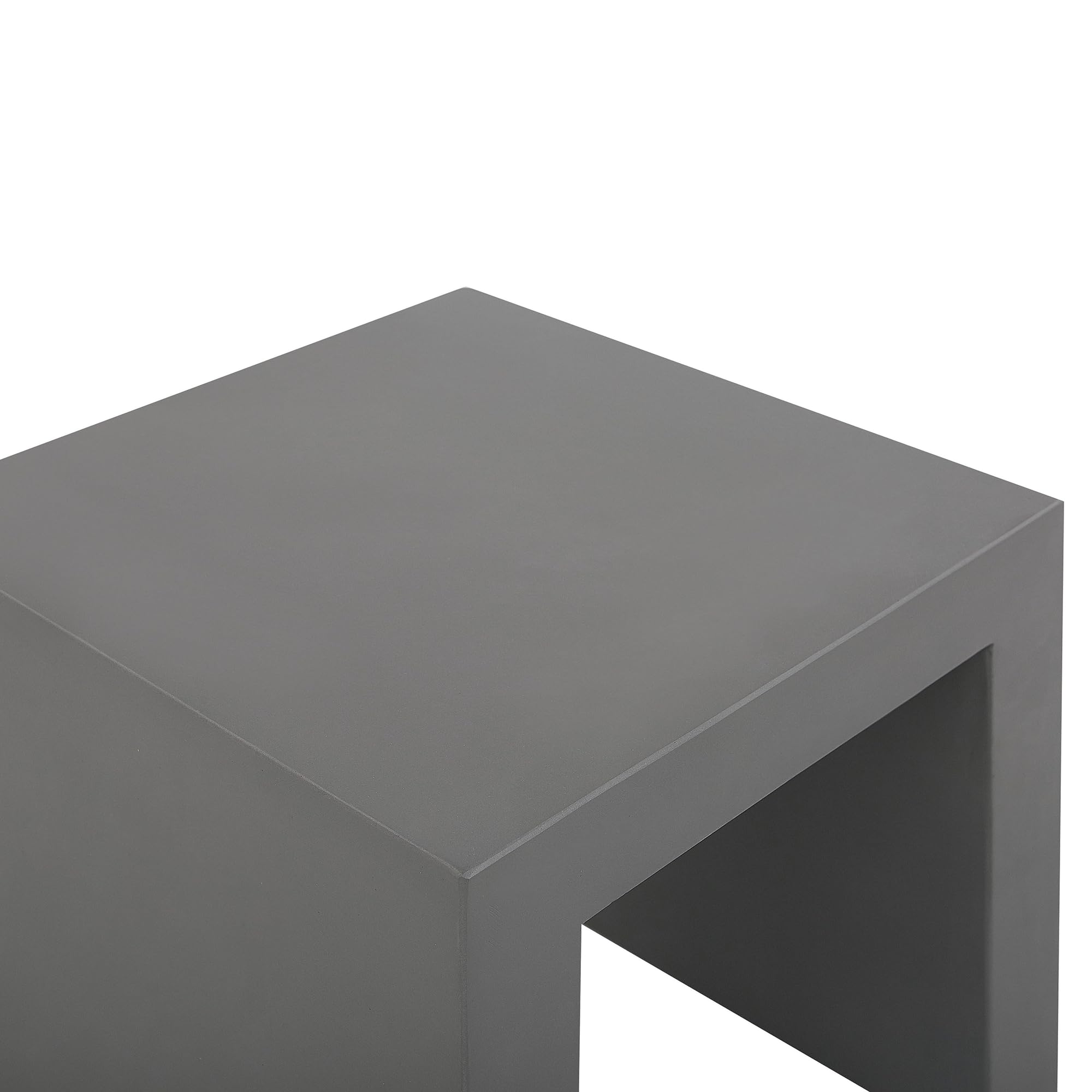 Beliani Conjunto de 2 taburetes de jardín de Cemento Reforzado Gris Estilo Moderno Industrial Taranto