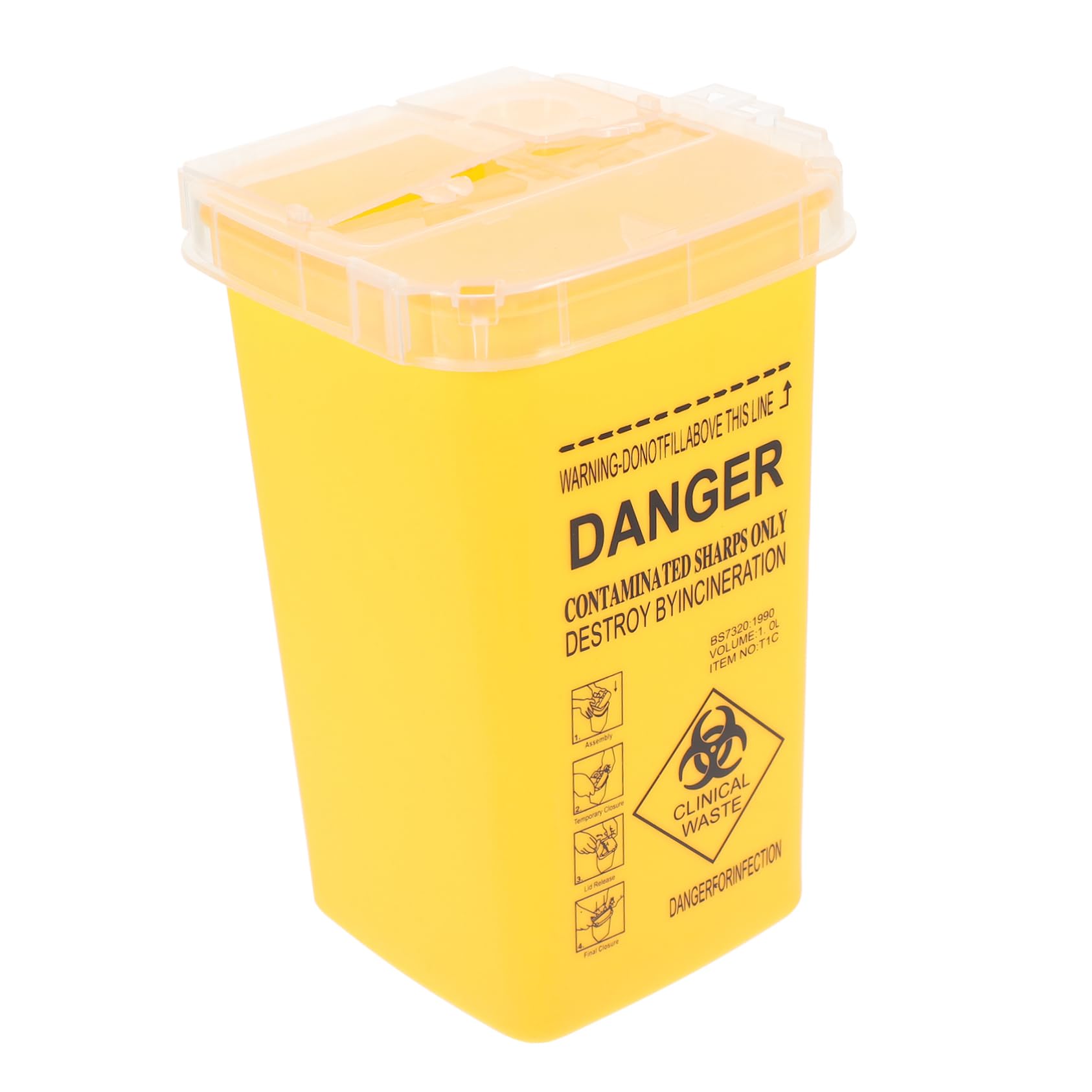 HAWILLOSCH Small Container 0.26 Gallon Disposal Bin Disposal Box Waste Bucket Leakproof