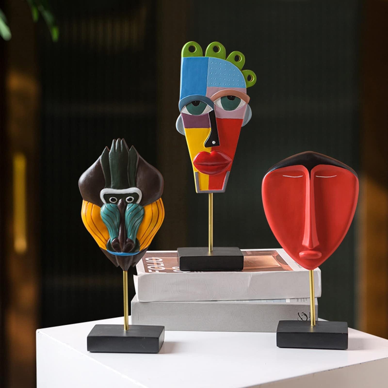 Regalos para Mujeres Escultura Art Déco Abstracta Artículos Decorativos de Oficina Decoración Mesa Decoración para estanterías(Art 01)