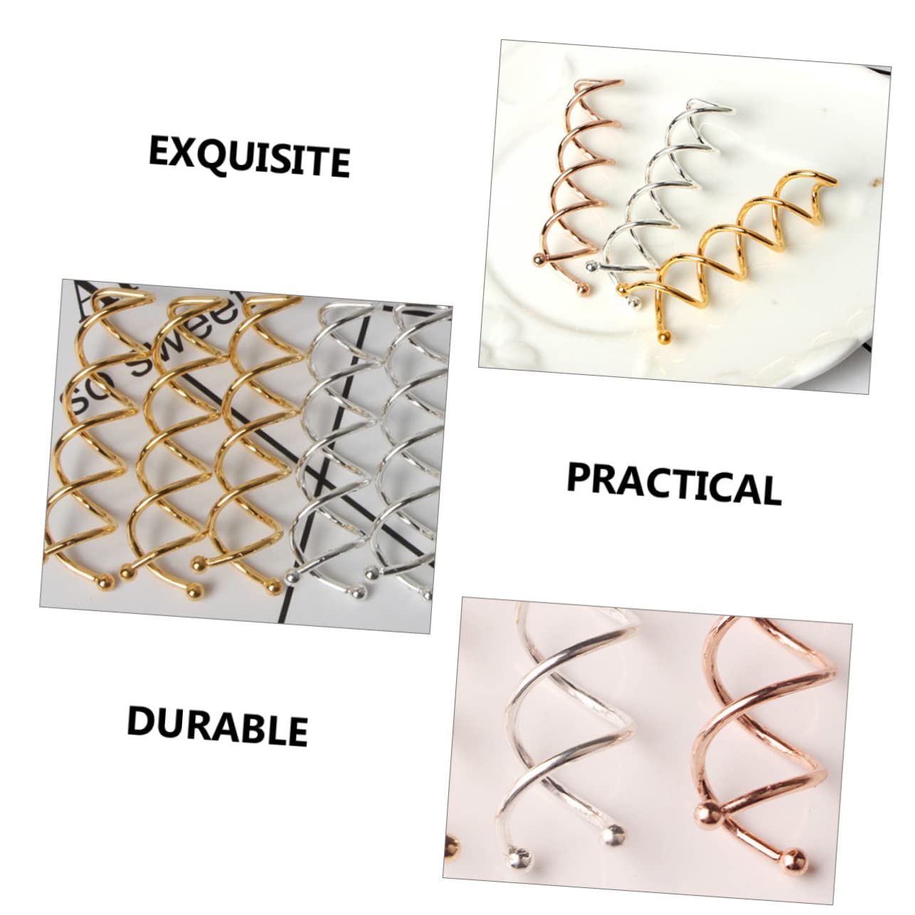 Healeved 90pezzi Clip Per Chignon Spirale e Strumenti Per Acconciature Accessori Per Per Donne e Ragazze Facili Usare e Adatti Occasione