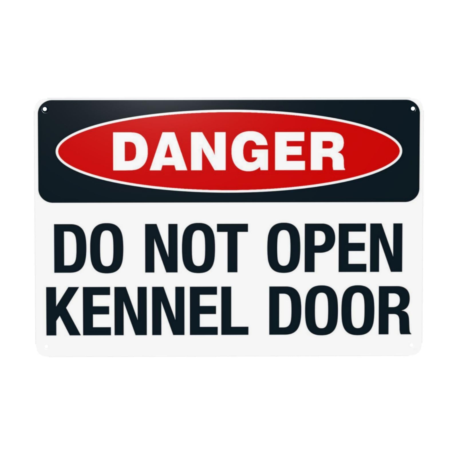 Danger Do Not Open Kennel Door Vintage Metal Beware Of Dog Sign 12x8 Inch