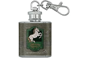 THE LORD OF THE RINGS The Prancing Pony Stainless Steel 1oz Mini Flask Key Chain
