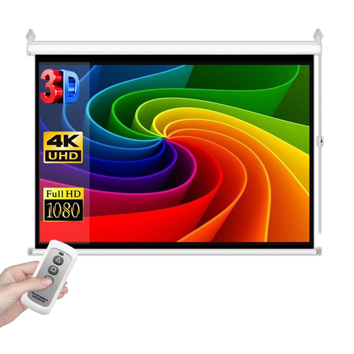 60" 72" 4:3 16:9 Aspect Ratio Electric Projection Screen Motorized Floor Lift Screen Ideal for Meetings, Schools, Homes, Theaters and Cinemas in Inter