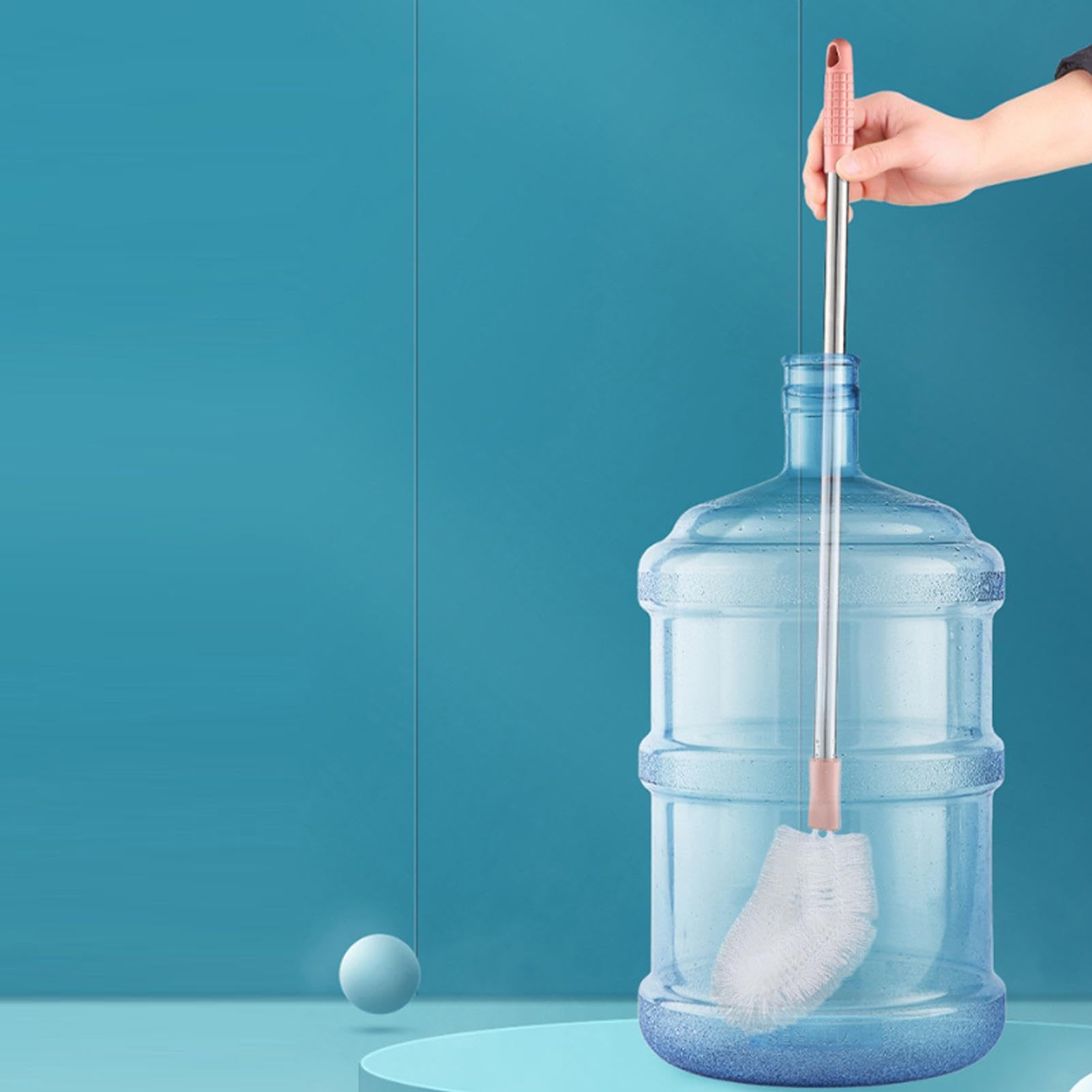 Flaschenbürste – 70 cm Eimer Bürste mit flexiblem Kopf, langer Flaschengriff | für Eimer Haus Spüle Badezimmer Küche Karaffe 3 und 5 Gallonen